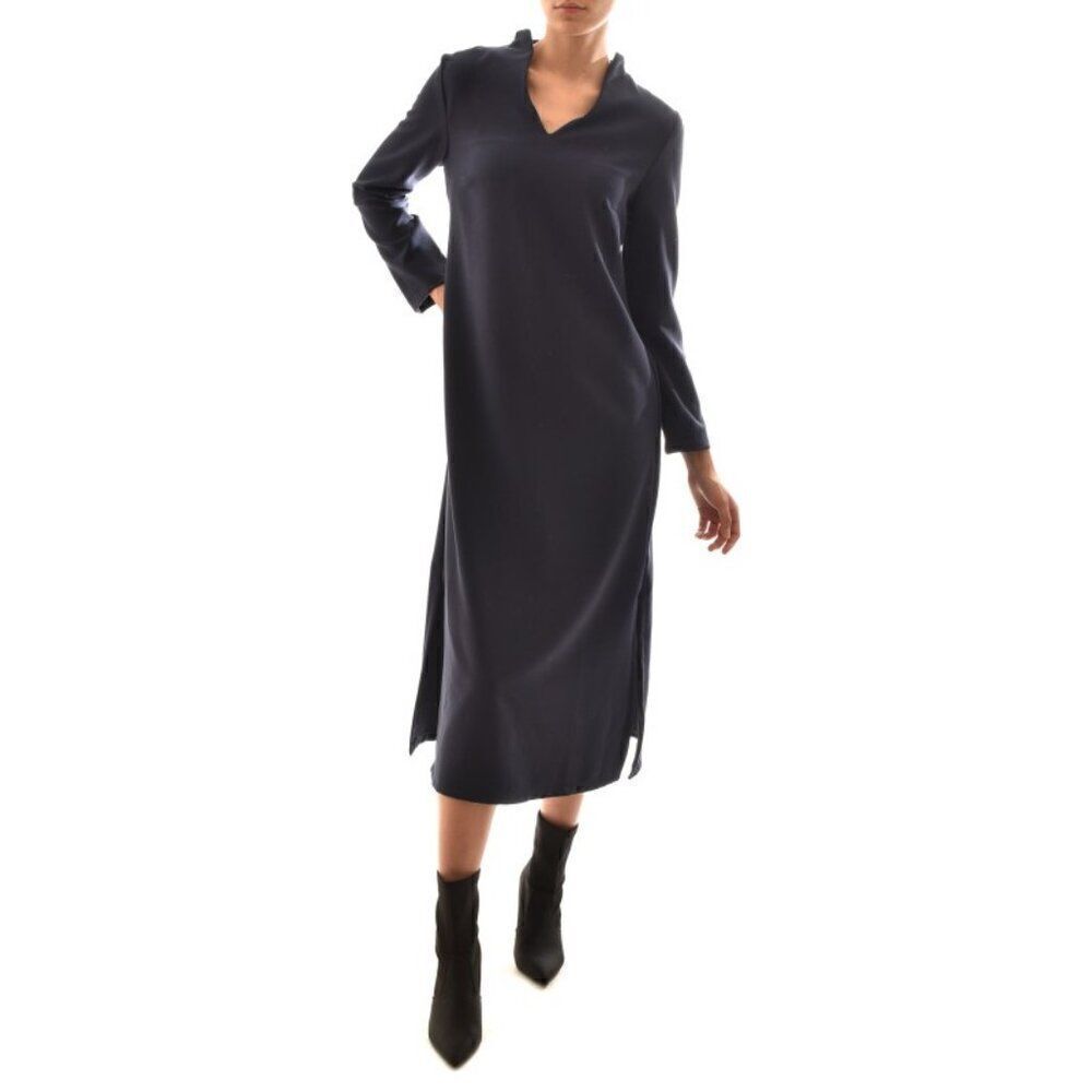 NWT Blue V Neck Stretch Tunic Dress